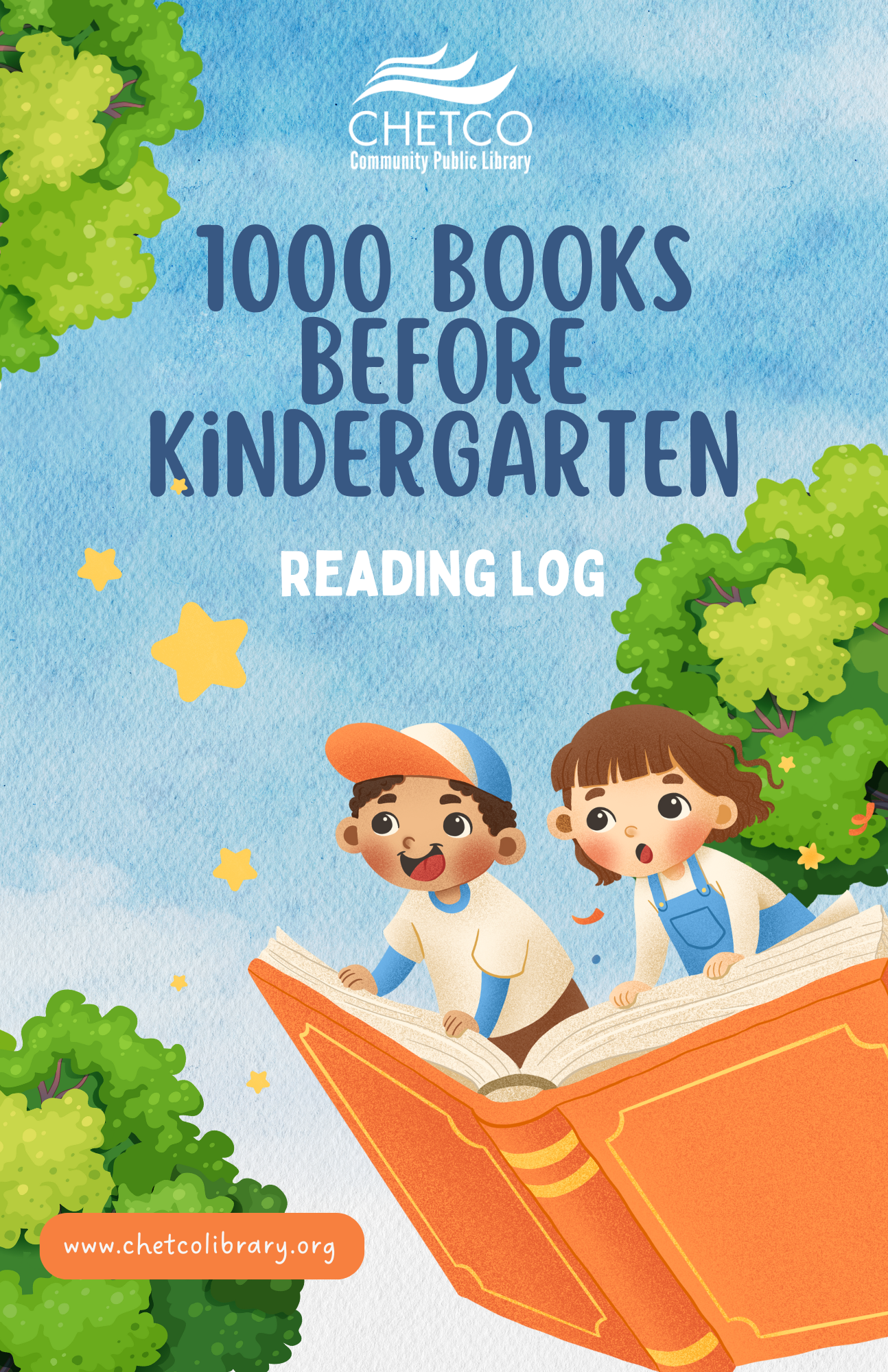 1000 Books Before Kindergarten Reading Log Front Cover